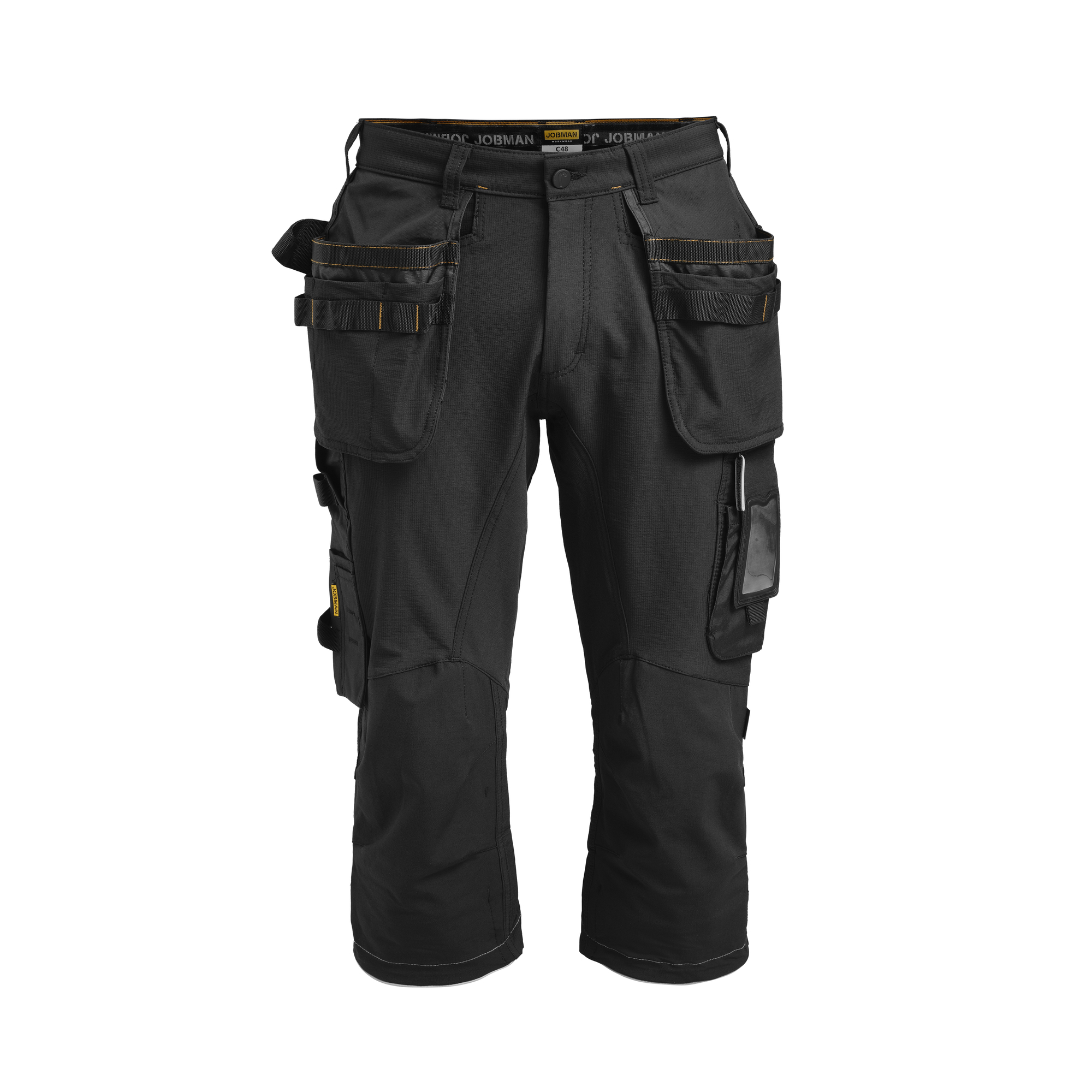 Jobman ripptaskutega 3/4 stretch vööpüksid must 2195