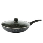 Tiross marmorkattega pann kaanega 30cm TS-1288P