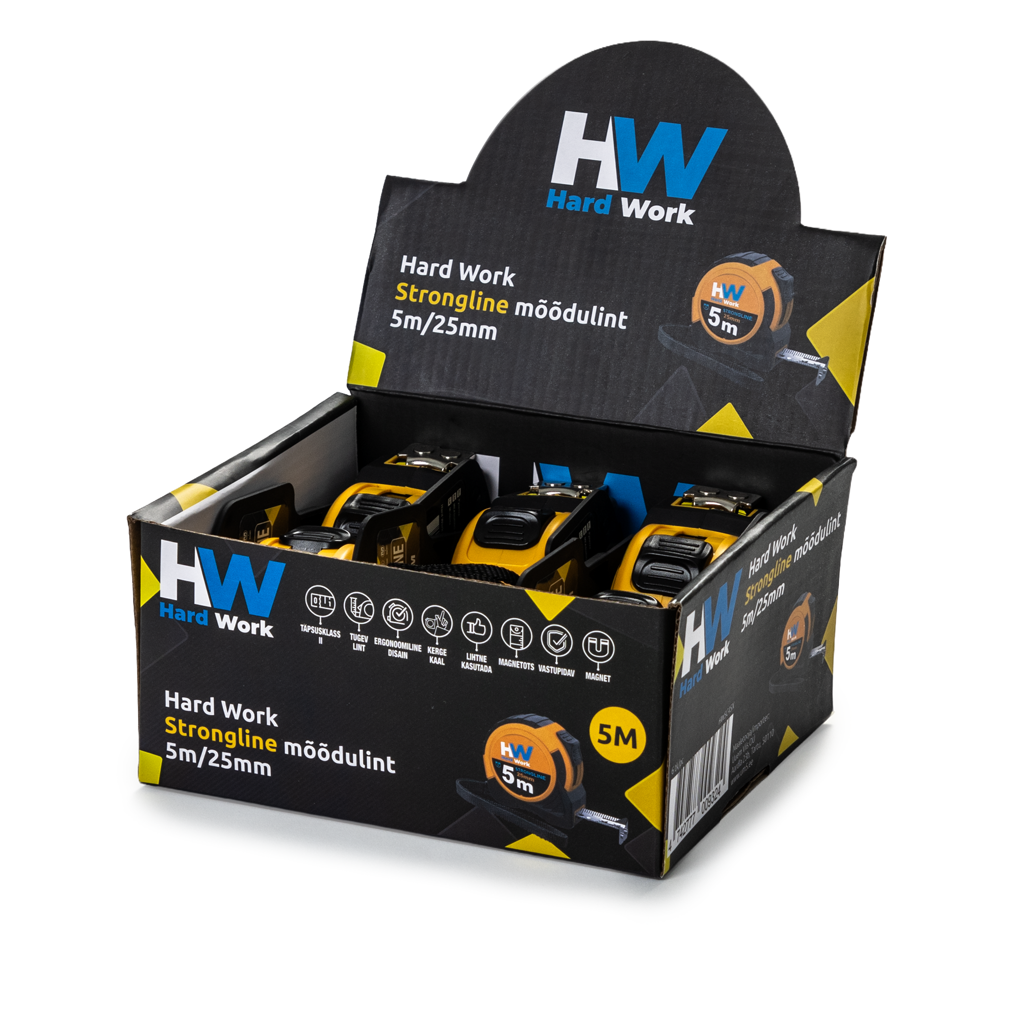Hard Work Strongline mõõdulint magnetiga 5m/25mm - Image 4