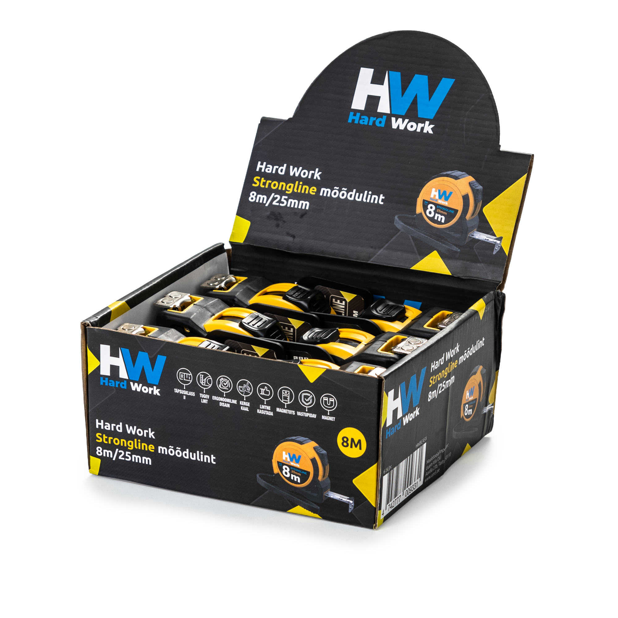 Hard Work Strongline mõõdulint magnetiga 8m/25mm - Image 4