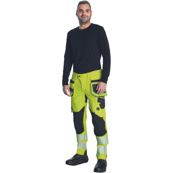 Cerva Neurum Nordics stretch vööpüksid ripptaskutega Hi-vis kollane - Image 4