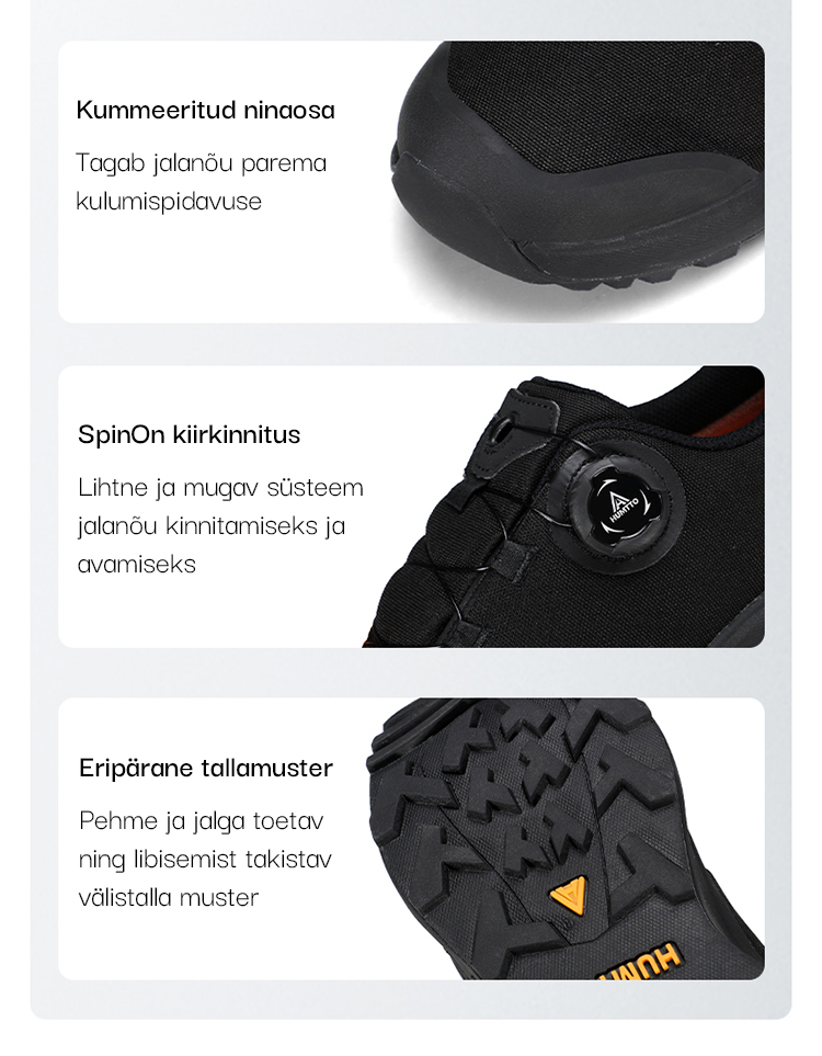 Humtto Casual H-Tex SpinOn kiirkinnitusega jalanõu must - Image 4