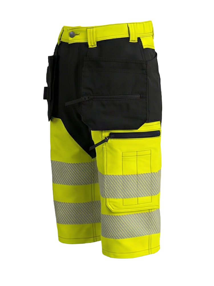 BoSafety Mashup Plus lühikesed püksid ripptaskutega must Hi-Vis kollane - Image 3