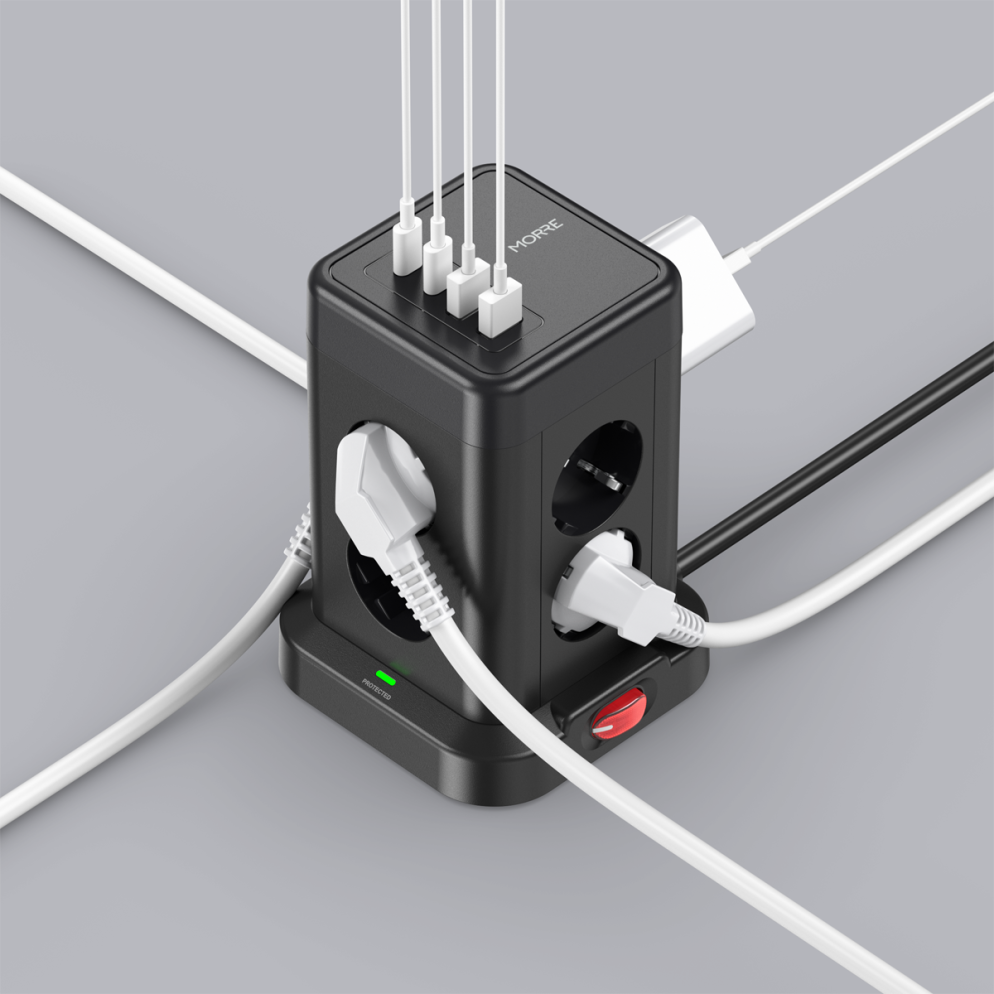 Morre pikendusjuhe 8pesa 2xUSB-C15W, 2xUSB-A12W M-413 - Image 3