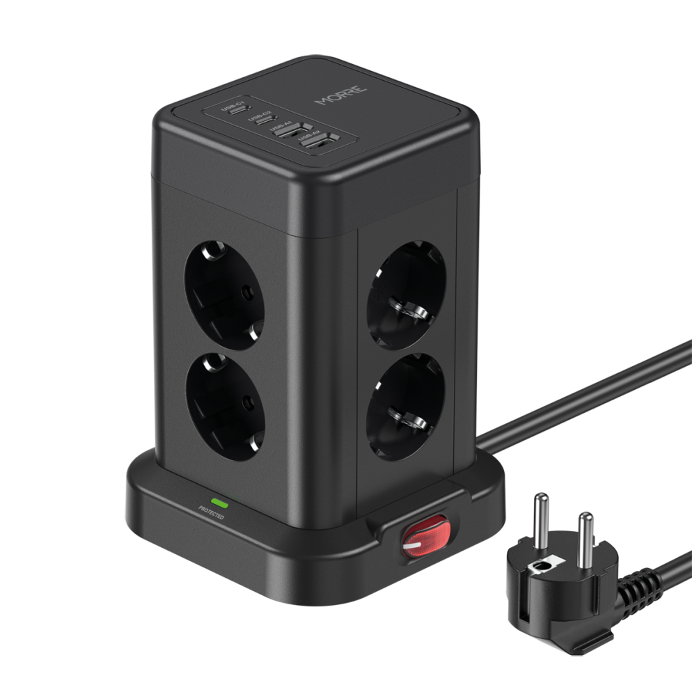 Morre pikendusjuhe 8pesa 2xUSB-C15W, 2xUSB-A12W M-413